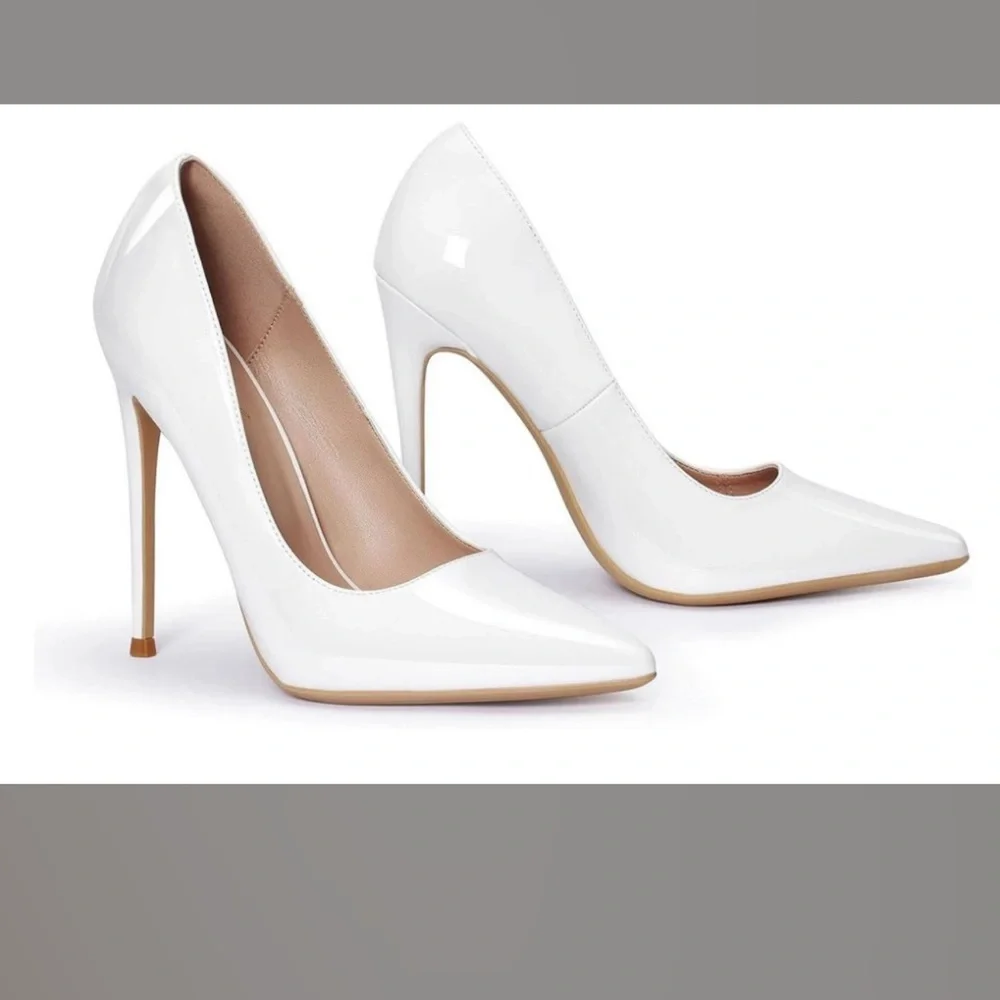 GENSHUO PAIR OF WOMEN'S 4.7 INCH PUMPS POINTY CLOSED TOE STILETTO Heels  SIZE 7